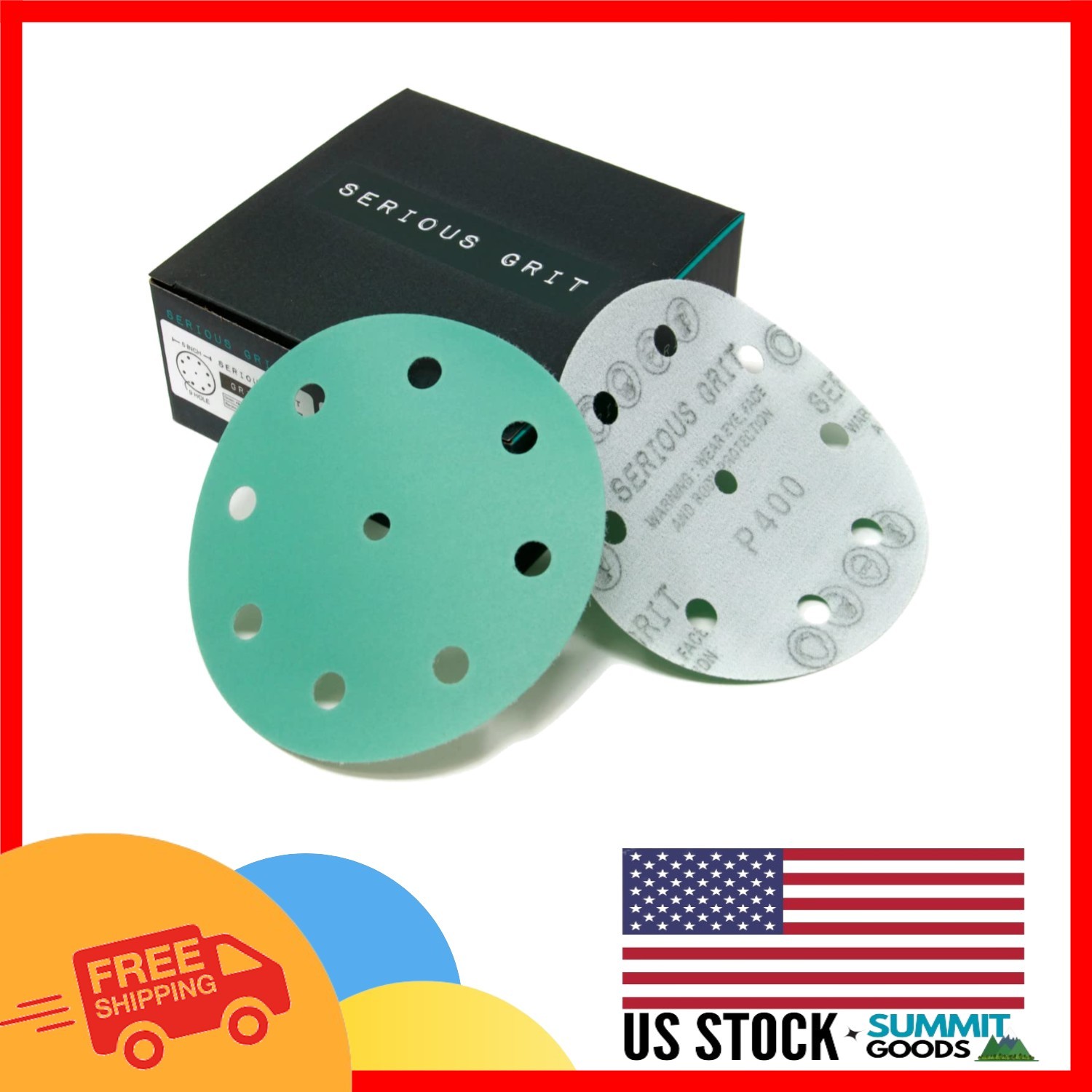 Ultimate 5-Inch 400 Grit Sanding Discs - Heavy Duty, 50 Pack for All Surfaces gallery