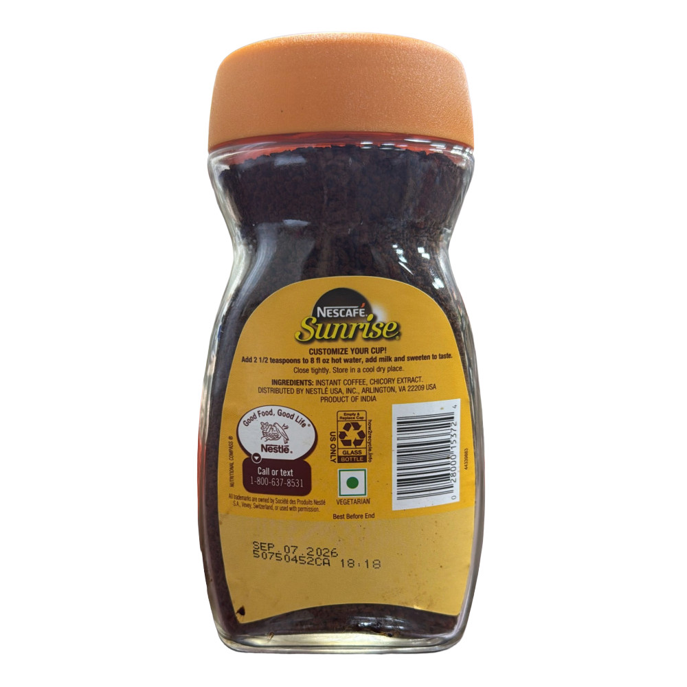 Nescafe Sunrise Instant Coffee – 190g Export Pack Bottle | Rich Aroma & gallery