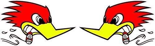 Hot Rod Bird Right & Left Small - Sticker - DIe Cut Vinyl - Bright Print Sticker gallery