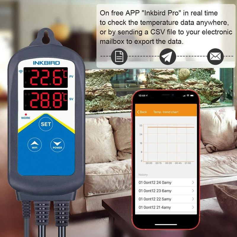 WiFi Digital Temperature Controller Heating ITC-306A 110V Thermostat Heat Relay gallery