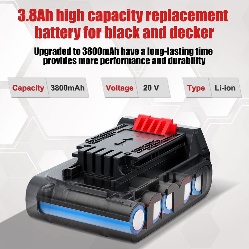 20V Replacement for Black + Decker 20 Volt MAX Lithium LBXR20 Battery / Charger gallery