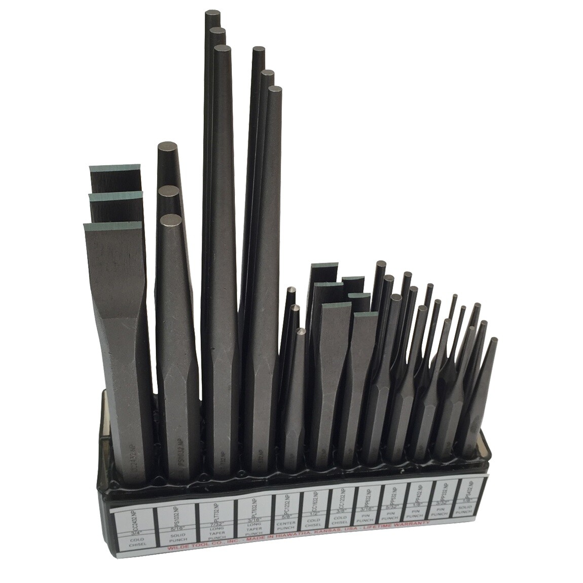 Wilde Tool Individual Punches & Chisels, Assorted Sizes and Styles Made in USA gallery