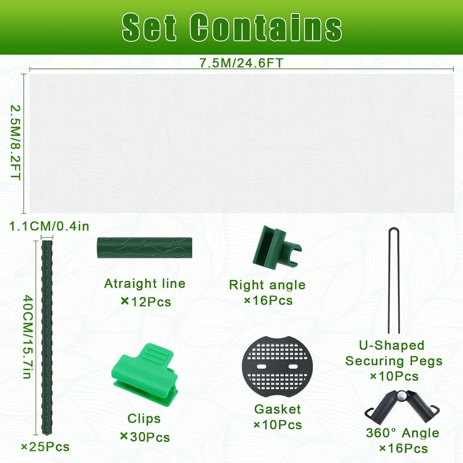 Garden Mesh Netting Kit, Garden Netting Set, Plant Covers 8.2 x 24.6ft Ultra ... gallery