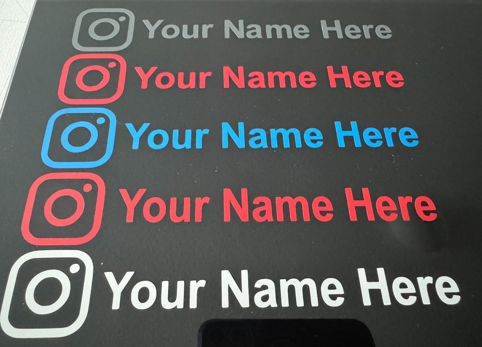 Personalized Instagram Sticker Decal (Contact us for great %%% on 20pcs plus). gallery
