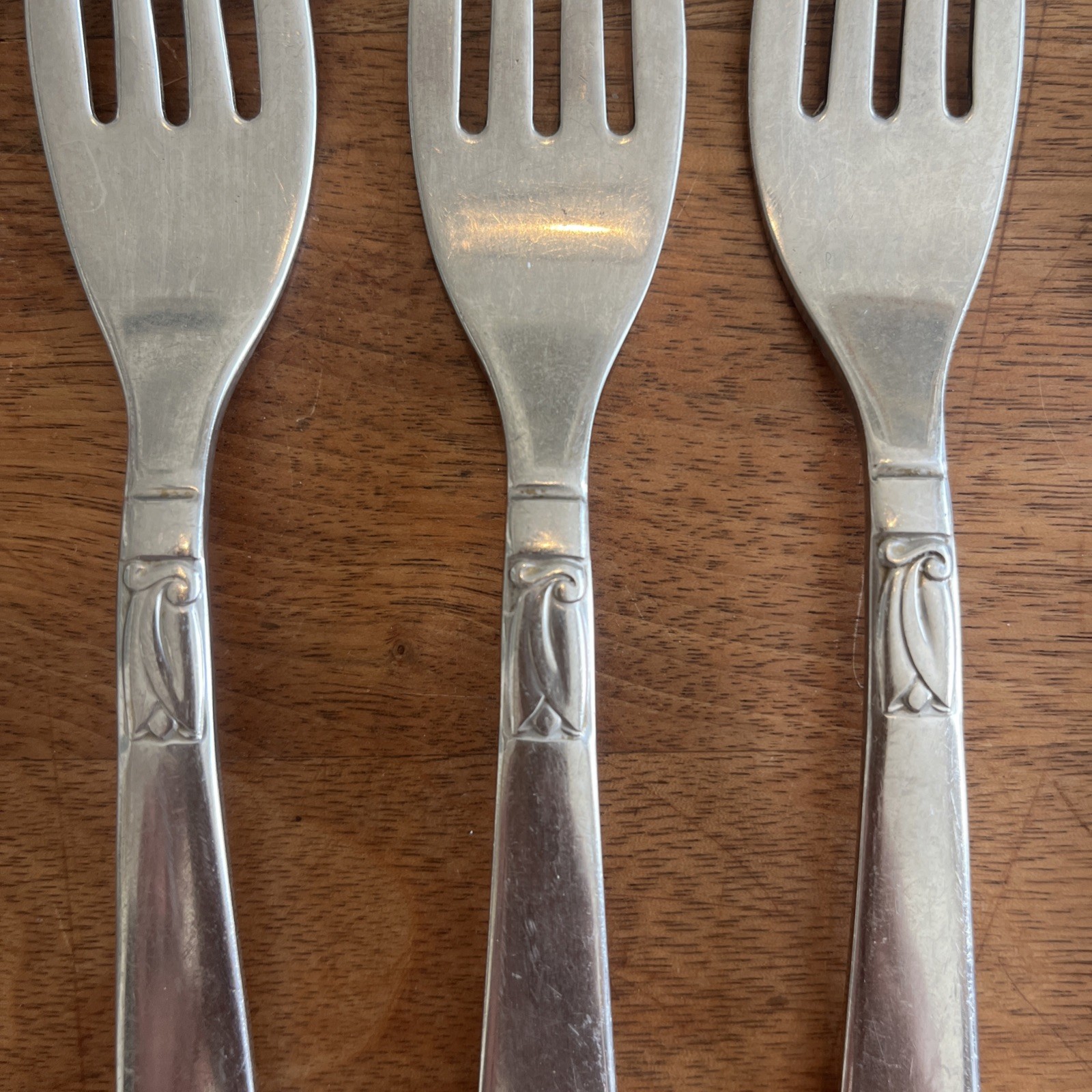 Creation / 3 Salad + 3 Dinner Forks Stainless Steel Flatware By International gallery
