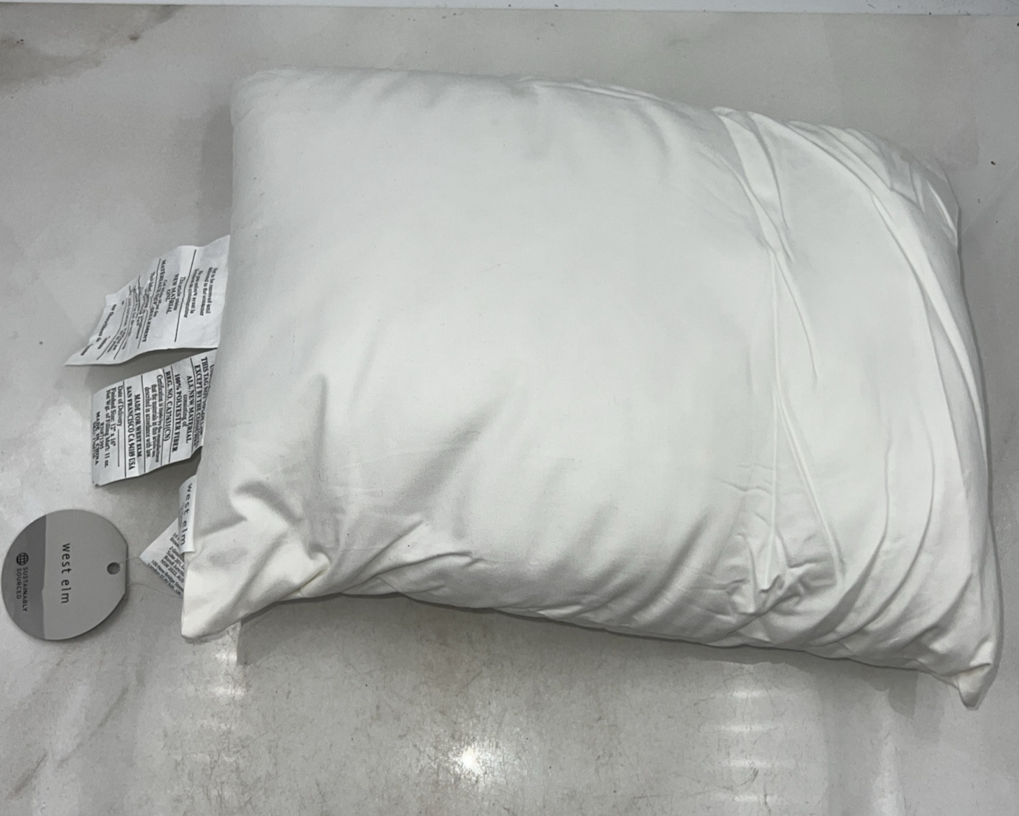 West Elm Pillow Form White Essential Decorative Pillow Insert 12 x 16" gallery