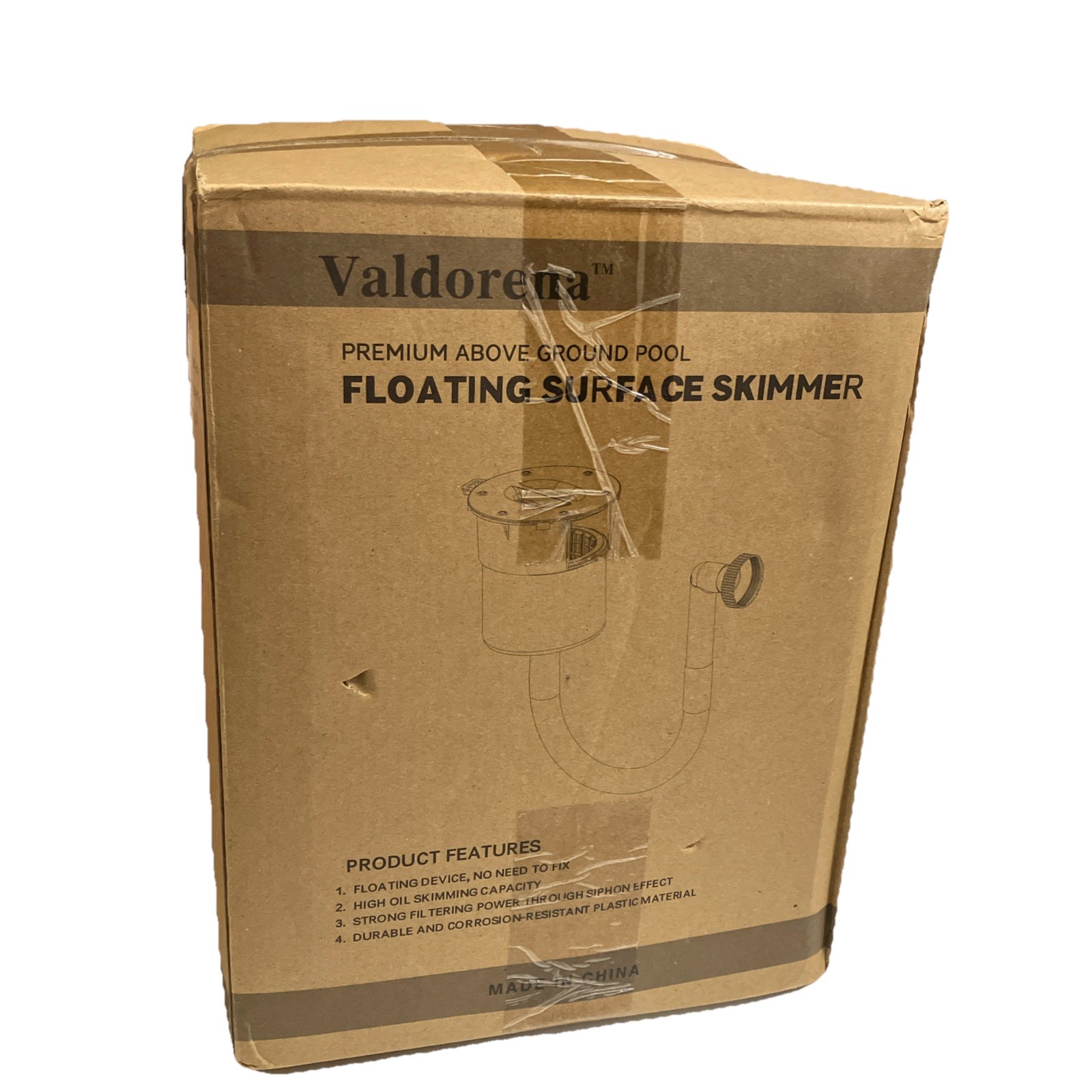 Valdorena Premium Above Ground Pool Floating Surface Skimmer Turquoise NEW Box gallery