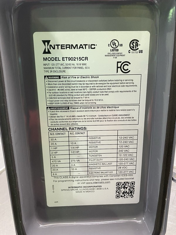 Intermatic Et90215cr Electronic Timer, Astro 365 Days, Spdt gallery