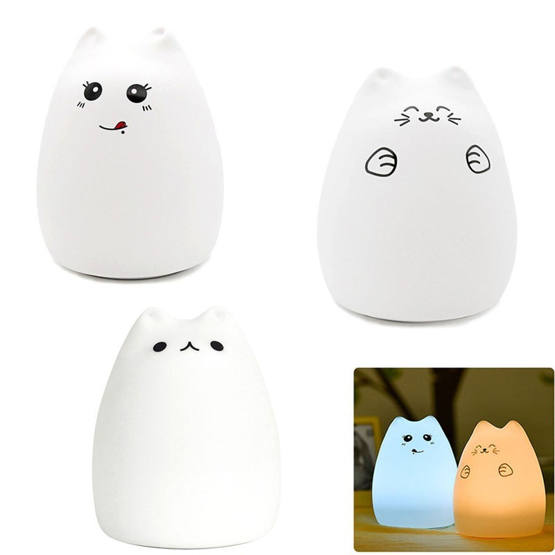 Silicone Touch Sensor LED Night Light For Children Baby Kids gallery