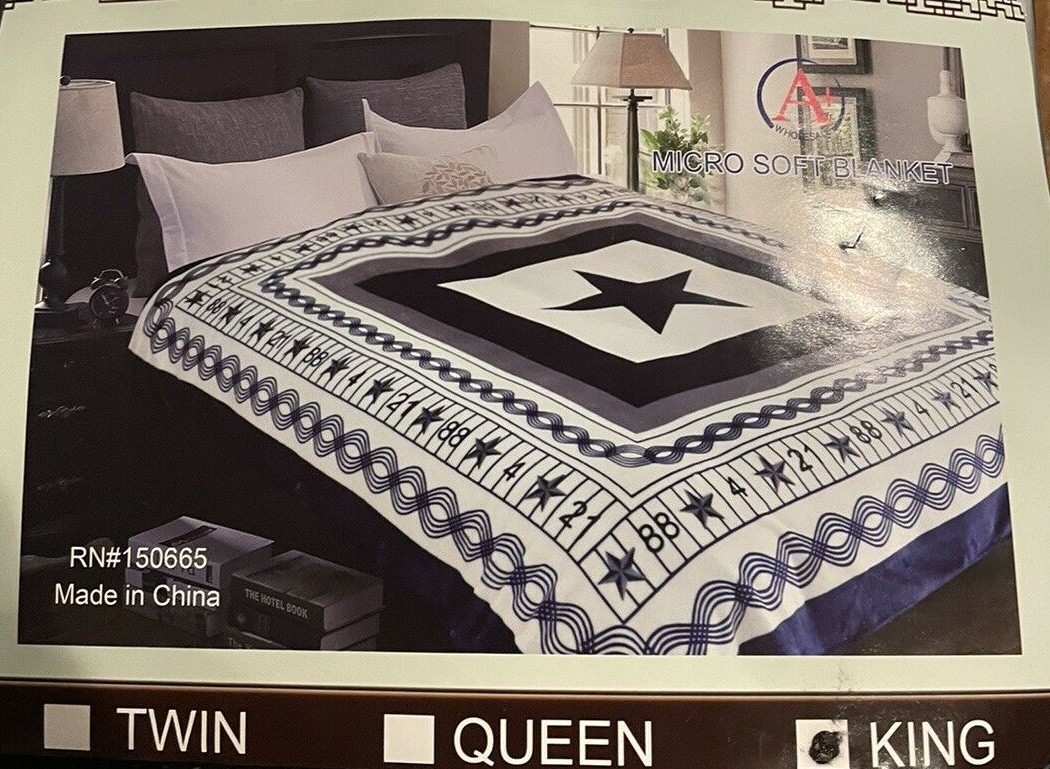 Cowboys Super Soft Blanket / King & Queen Available / Blue/ White / NIB gallery