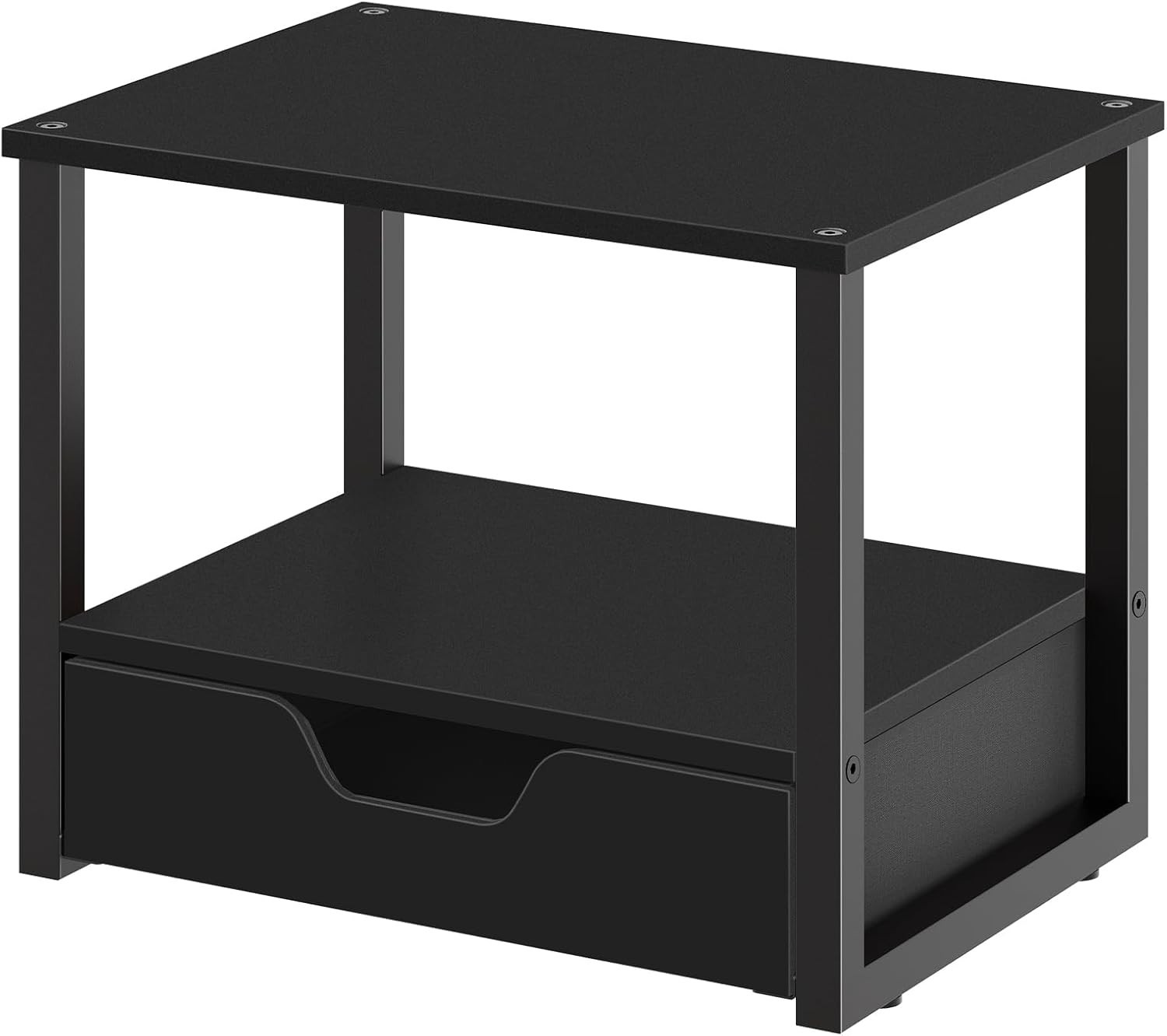 2-Tier Desktop Printer Stand with Drawer, Under-Desk Printer Table with Storage gallery