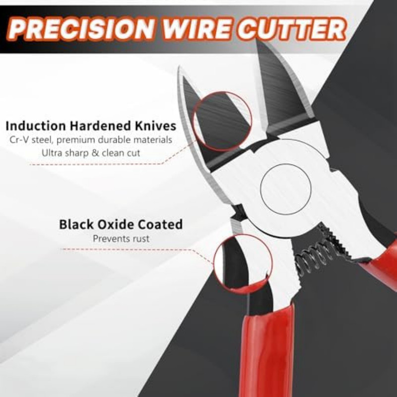 2PCS Wire Cutters Side cutter Cable 6/5" Heavy Duty Cutting pliers Carbide Steel gallery