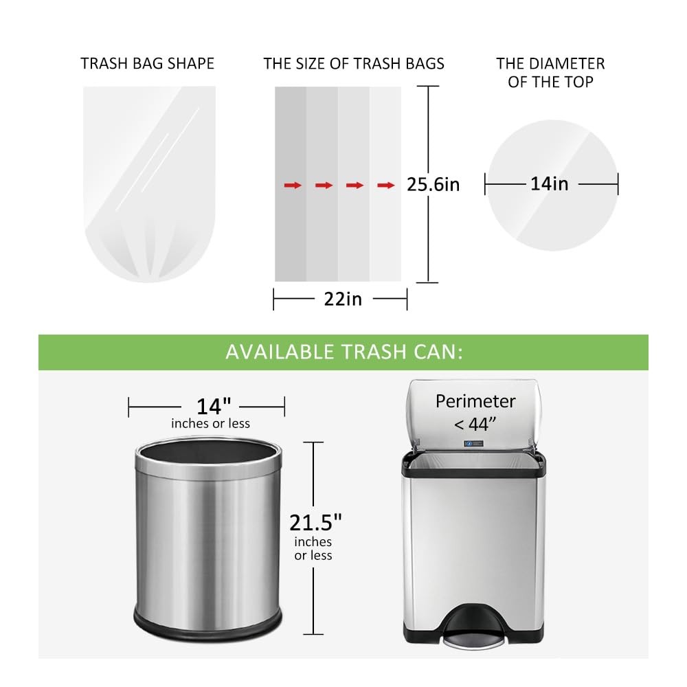 8 Gallon 130 Counts Strong Trash Bags Garbage Bags by , Fit 30 Liter Kitchen gallery