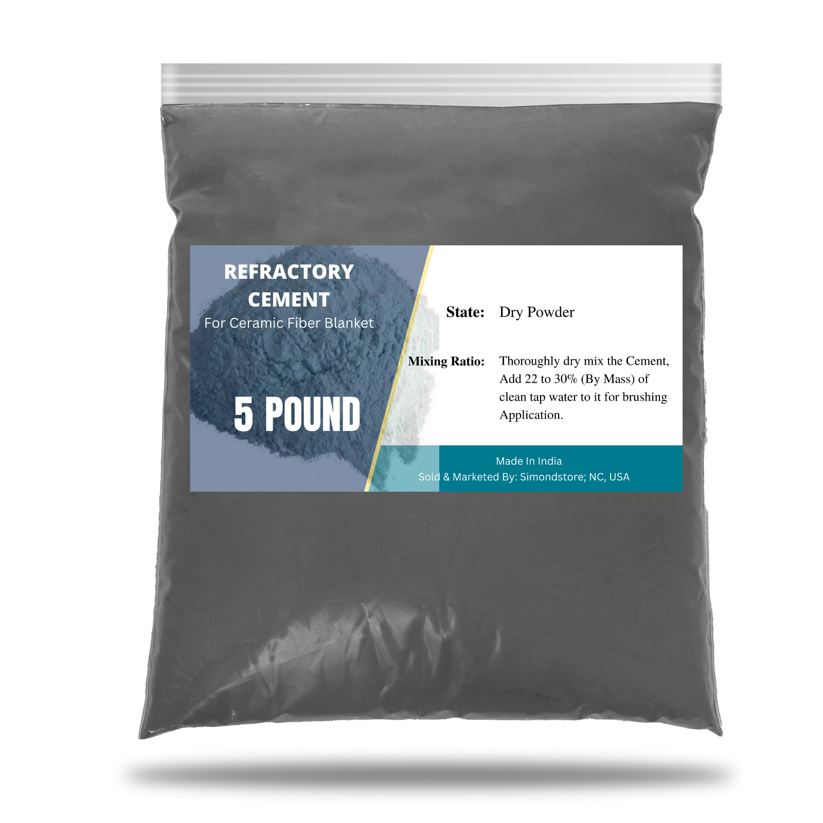5 Pound Refractory Cement - 3000F Rated - Refractory Coating for Ceramic Fiber gallery