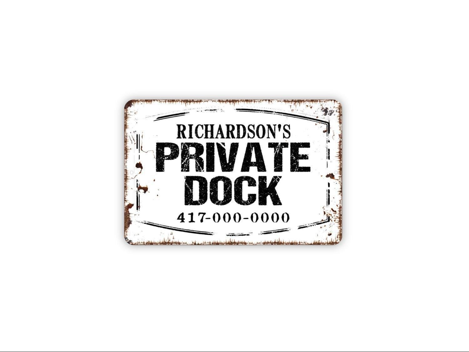 Personalized Private Dock Sign | Custom Lake House Wall Decor Metal Sign gallery