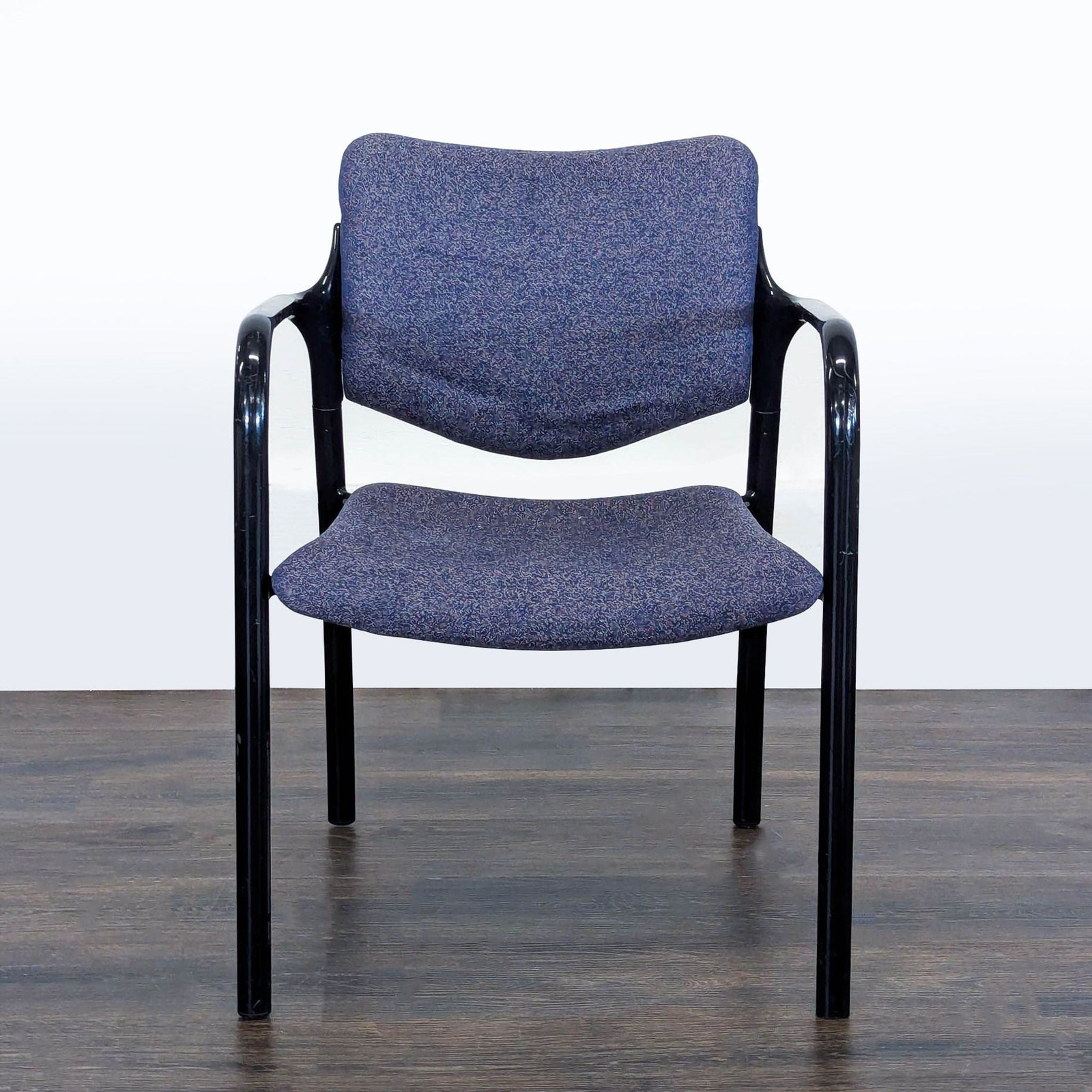 Herman Miller Aside Blue Fabric Guest Chair with Black Frame gallery