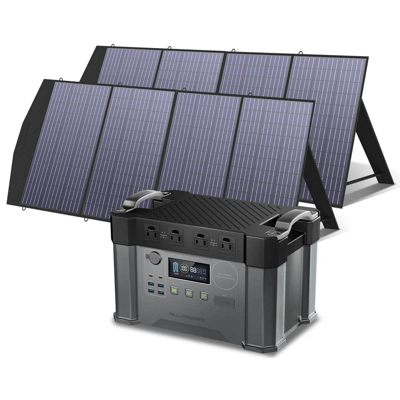 ALLPOWERS 2400W Portable Power Station Generator With Foldable Solar Panel Kits gallery