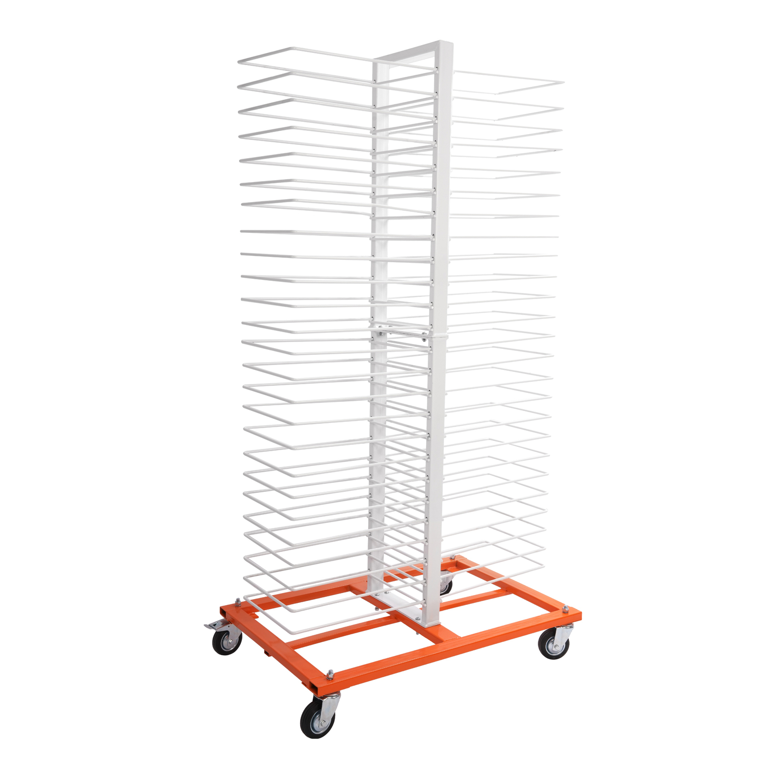 50 shelves Powder Coated Drying Rack 4 Wheels For cabinets/Shelves/Paint Shops gallery