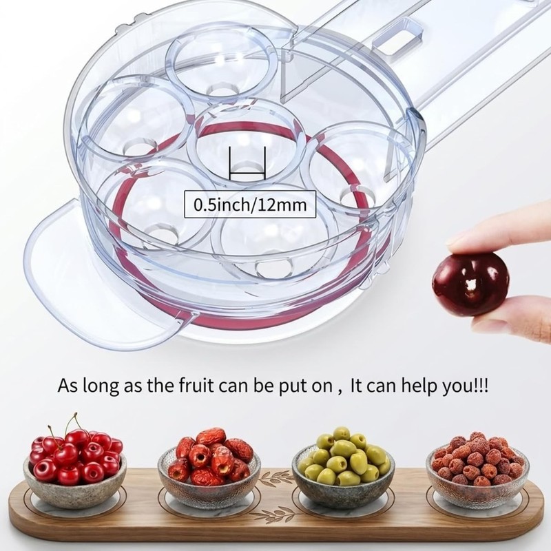 Cherry Pitter Tool 6 Cherry Pit Remover Stainless Steel Olive Pitter Red gallery