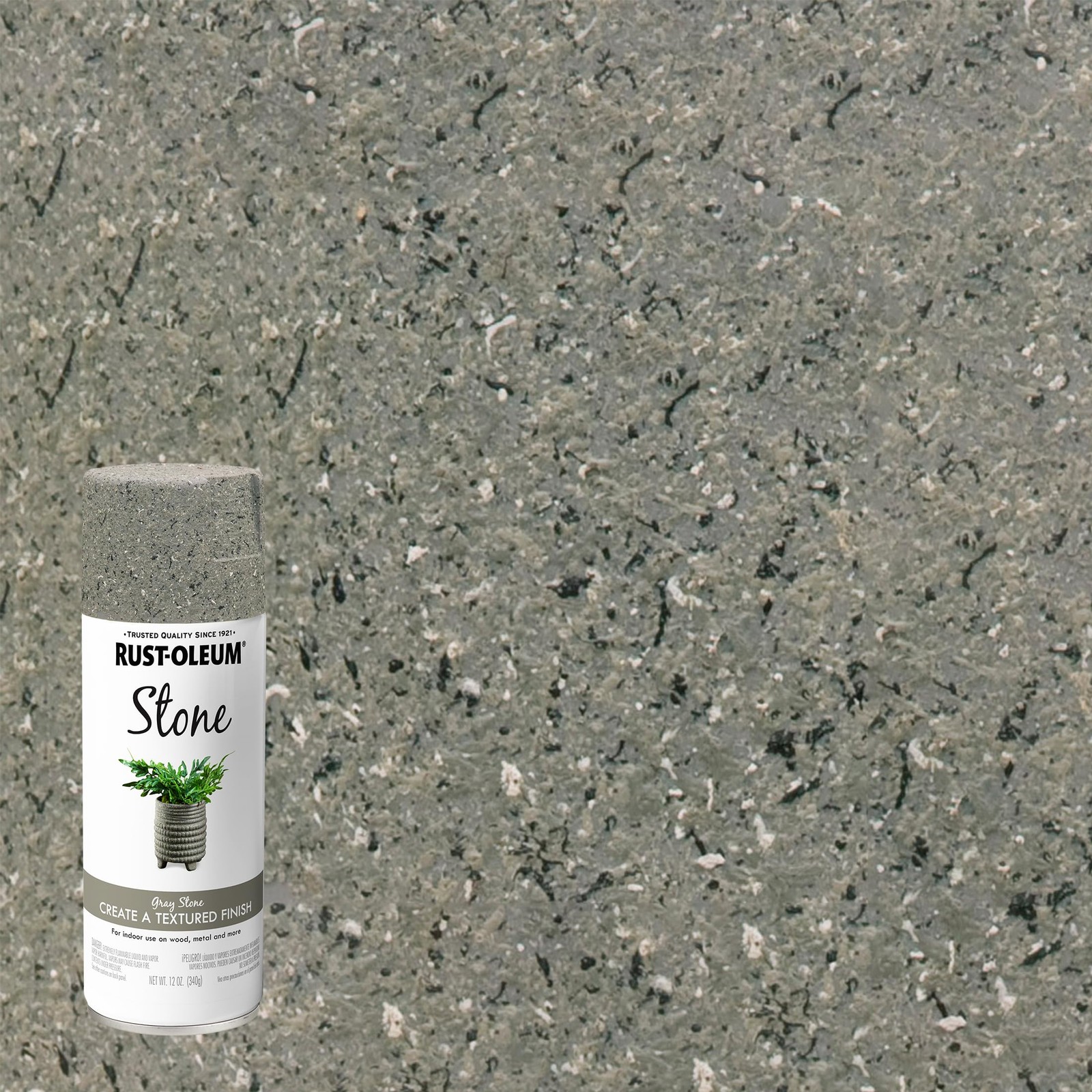 Rust Oleum Gray Stone Spray Paint 12 Ounce Textured Indoor Finish gallery