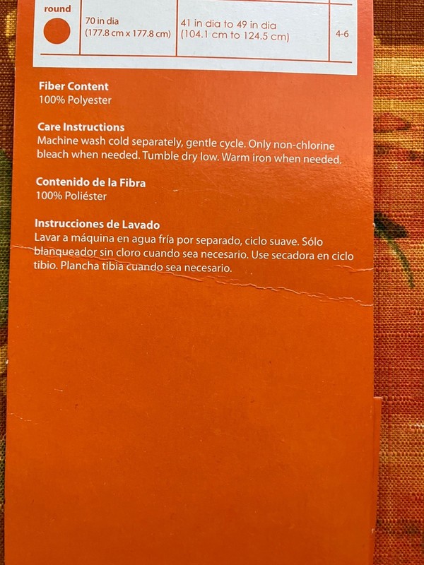 Fall Engineer Pumpkin Fabric Tablecloth 52 X 102 Inches. Easy Care gallery