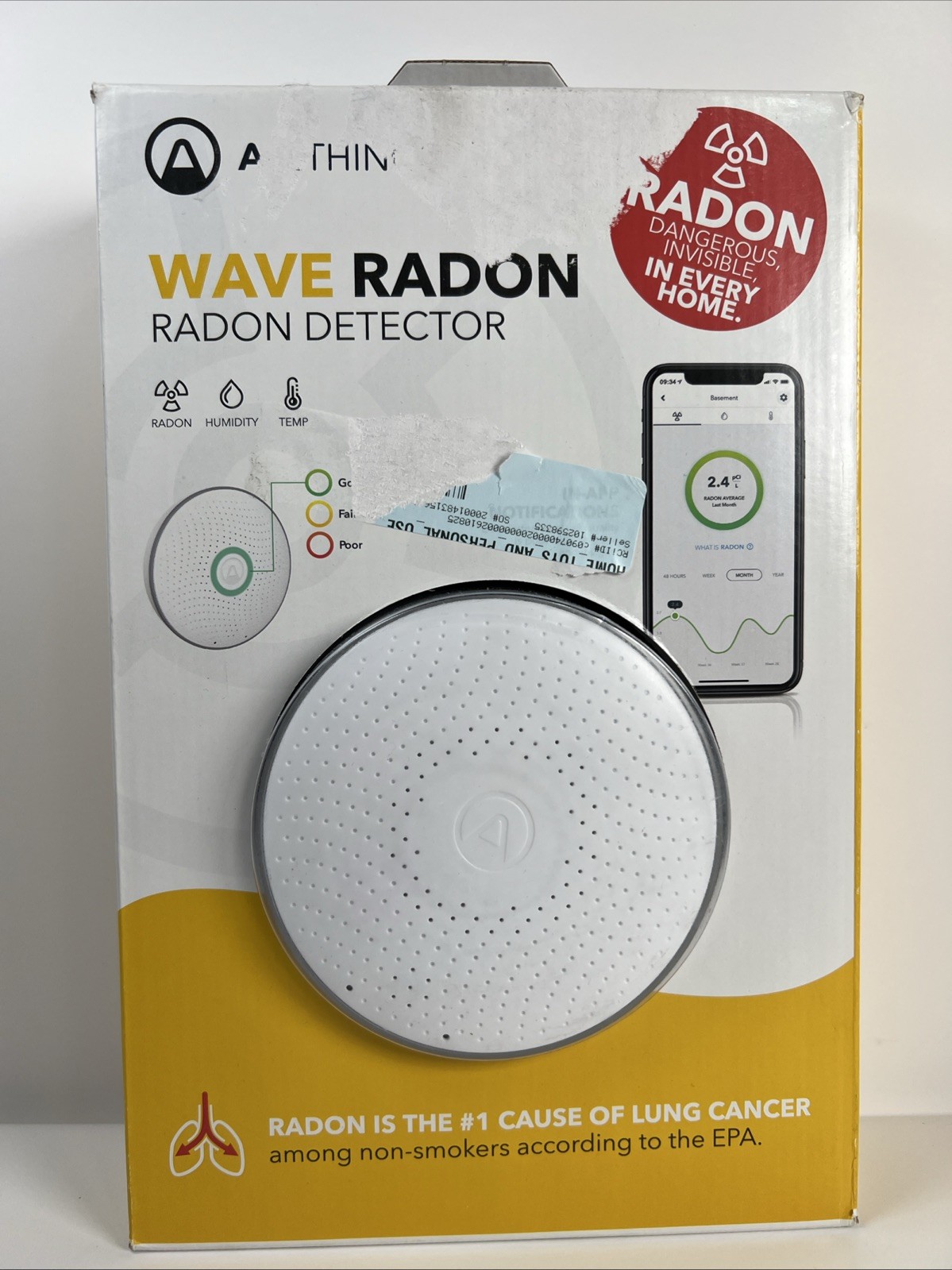 Airthings Wave Radon 2951 Radon Detector Humidity & Temperature Monitoring gallery