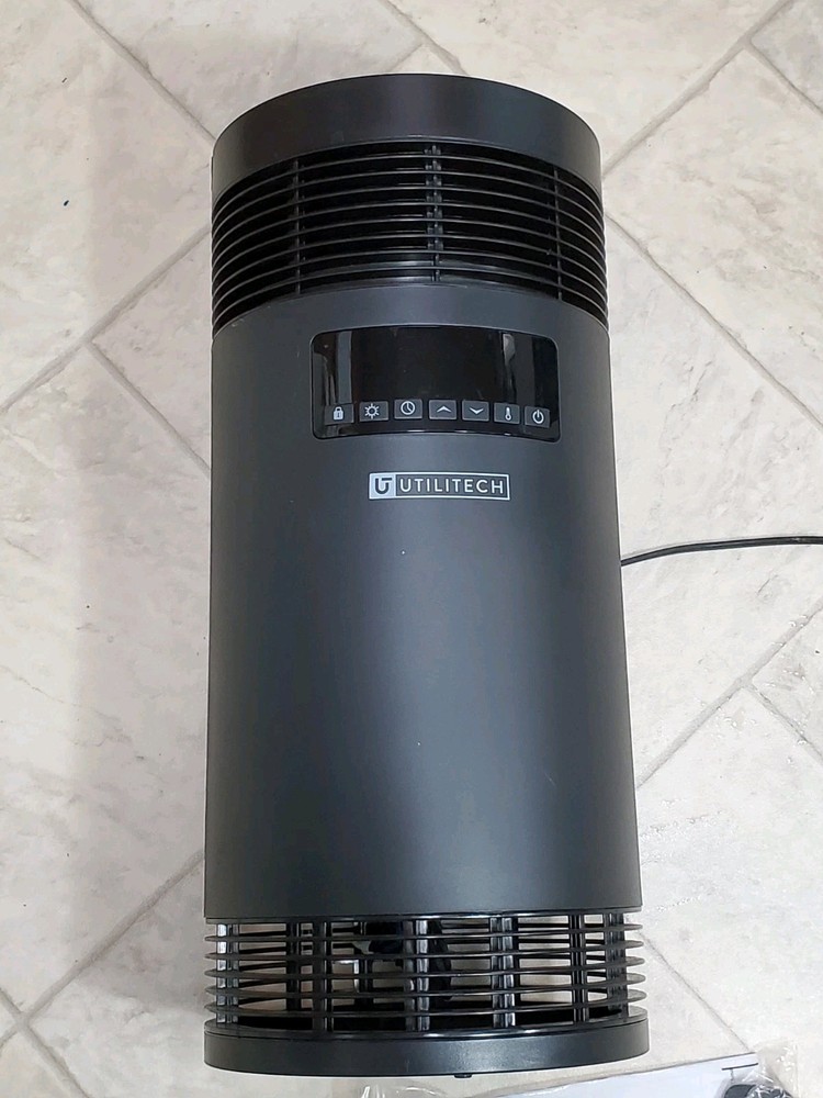 Utilitech 360' Ceramic Heater Adjustable Digital Thermostat 1500w 300sqft Remote
