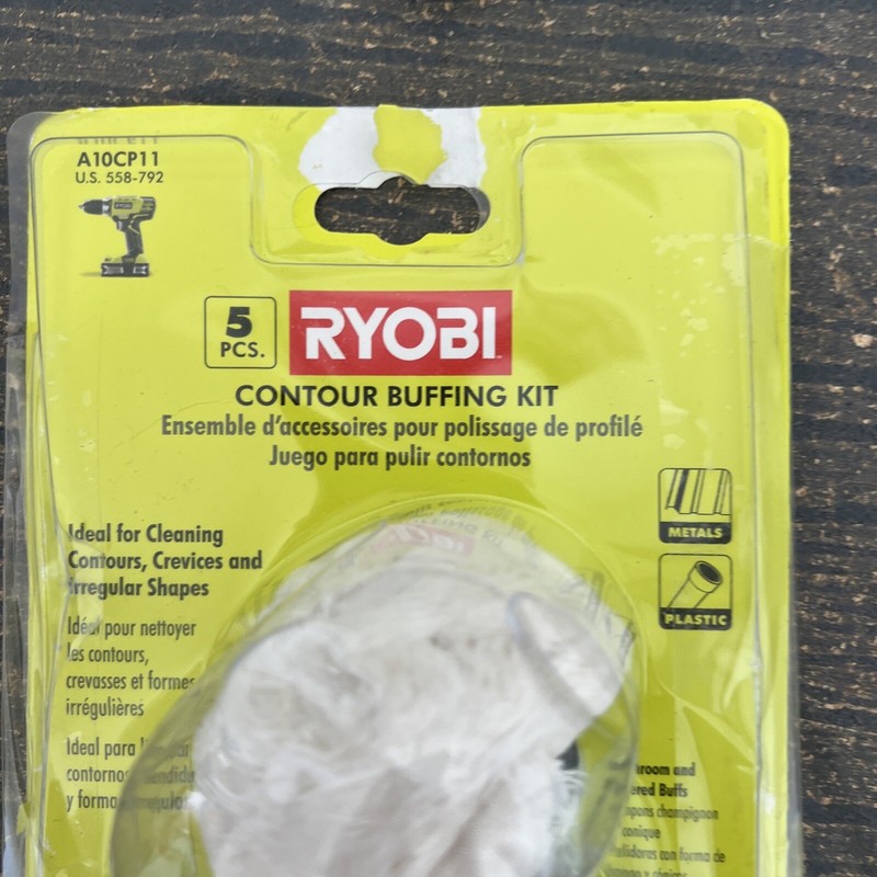 Ryobi 2-Piece Contour Buffing Kit For Chrome, Stainless, Brass & Plastic A10CP1 gallery