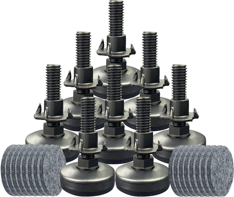 Adjustable 8-Piece Leveler Kit for Heavy Furniture - Floor Protection & Support gallery