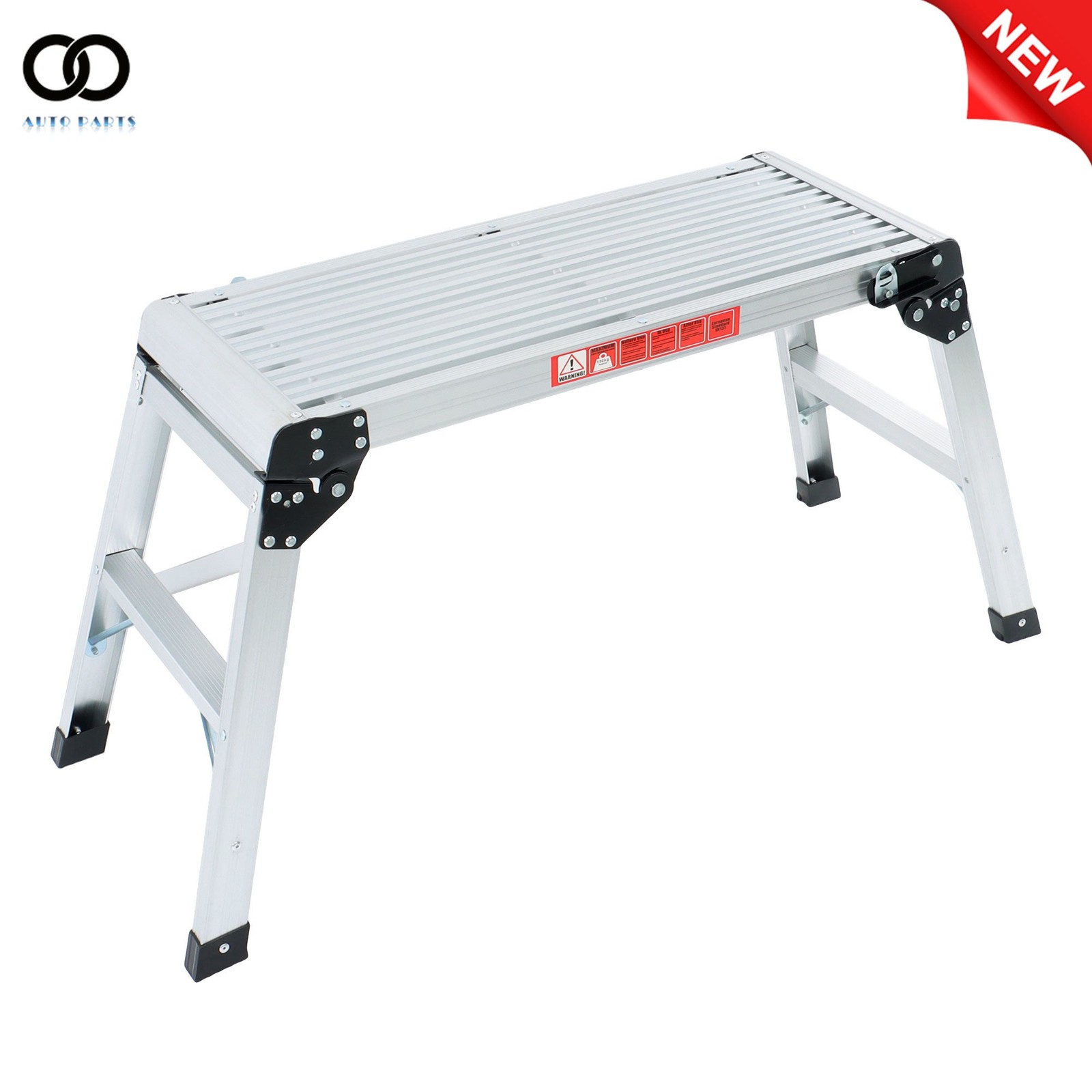 Work Platform Aluminum Step Ladder Foldable 330 Lbs Capacity Heavy Duty gallery
