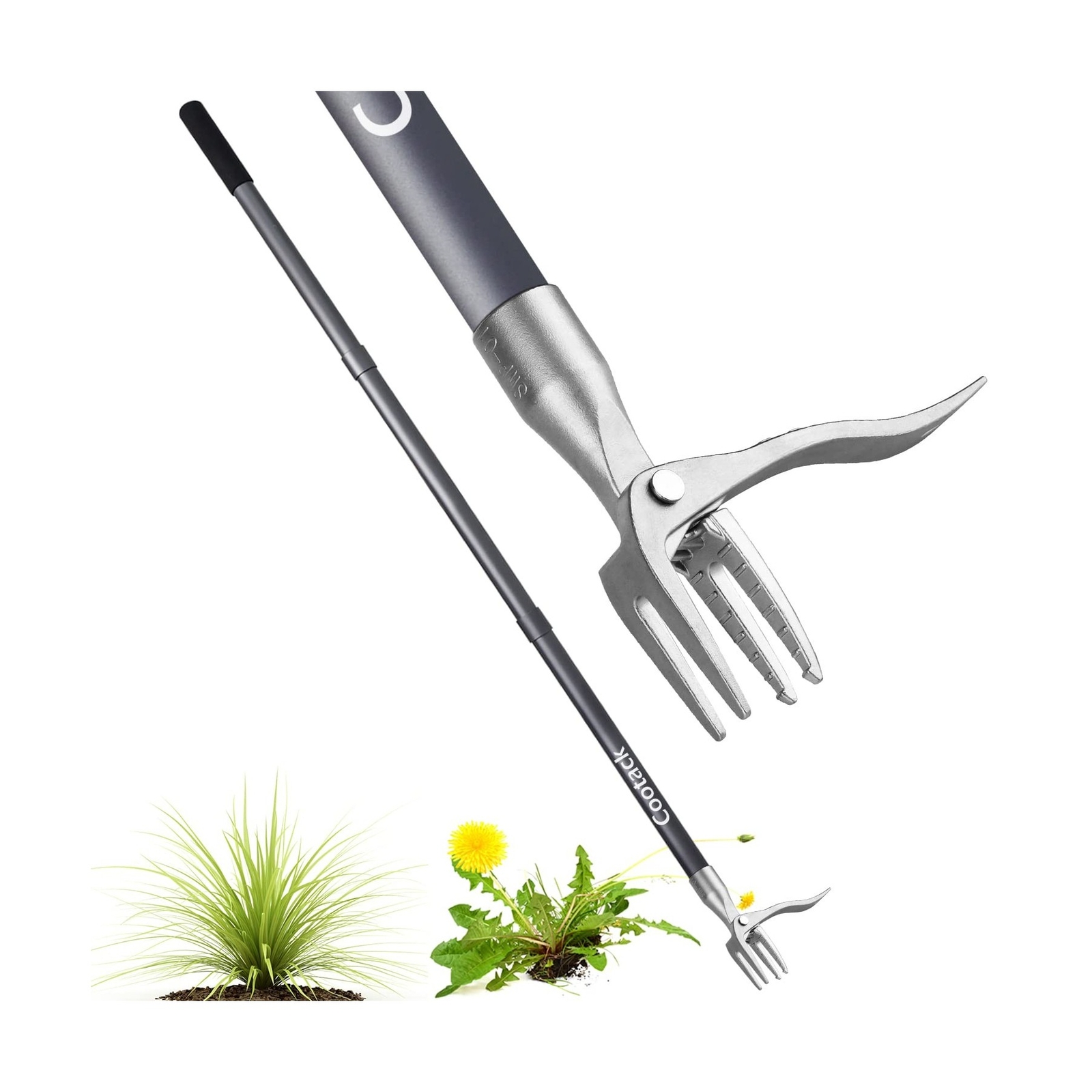 Cootack 52'' Weed Puller Long Handle Stand-up Weeding Tool, Long Hand Weeder ... gallery