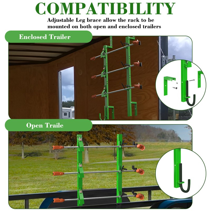 Trimmer Rack Trim line Holder w/Lock for Enclosed Trailer Rack Open Land 3 Place gallery