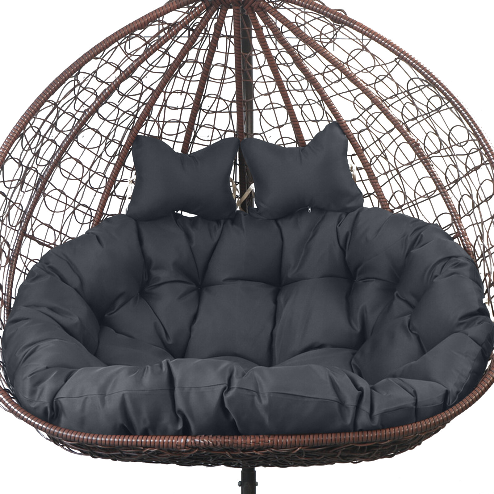 Large Double Person Swing Chair Cushion with Headrest Waterproof Tear Resistant gallery
