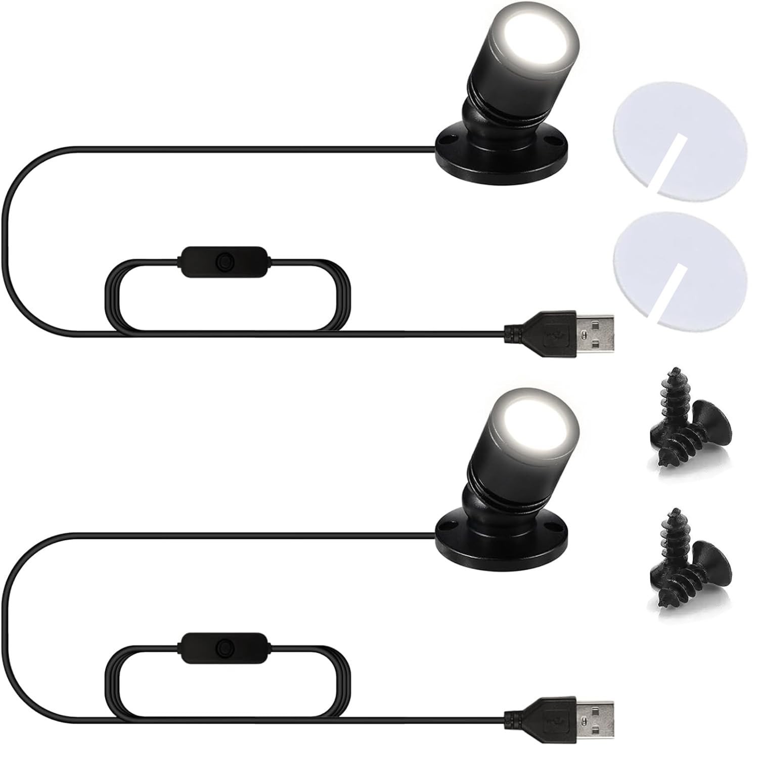 USB Powered Mini Spotlights for Displays 2-Pack â€“ 5V Small LED Spot Lights ... gallery