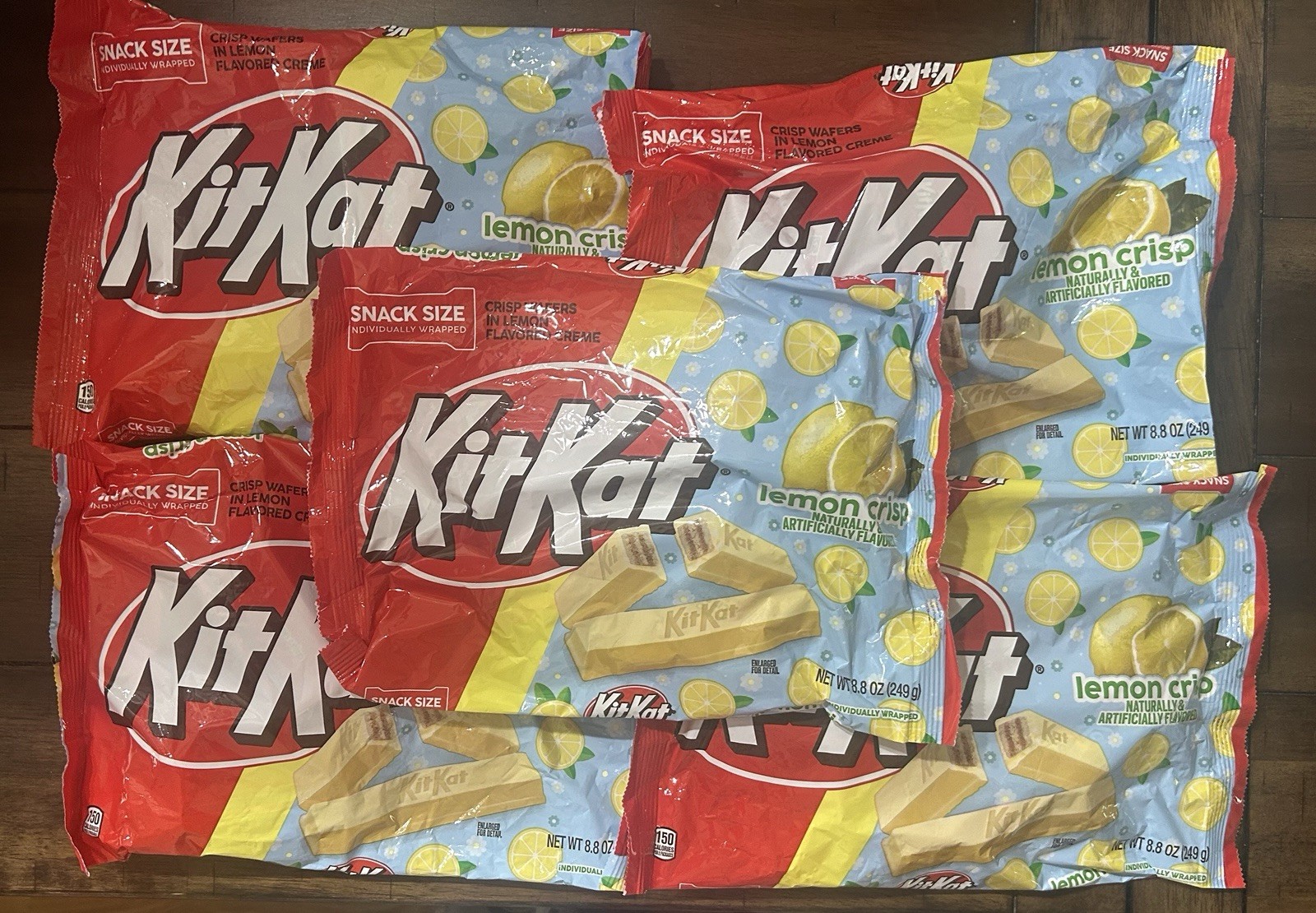 5-KitKat Lemon Crisp Snack Size Individually Wrapped Bag 8.8 oz BB 02/2027 gallery