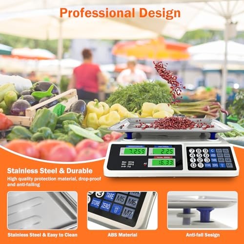 88lb/40kg Price Computing Scale, Digital Price Computing Scale TWO POWER SUPPLY gallery