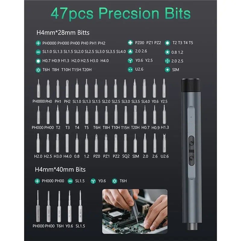 MST 3 speed precision screwdriver Manual & Electric USB C 3.7 v Camera Repair gallery