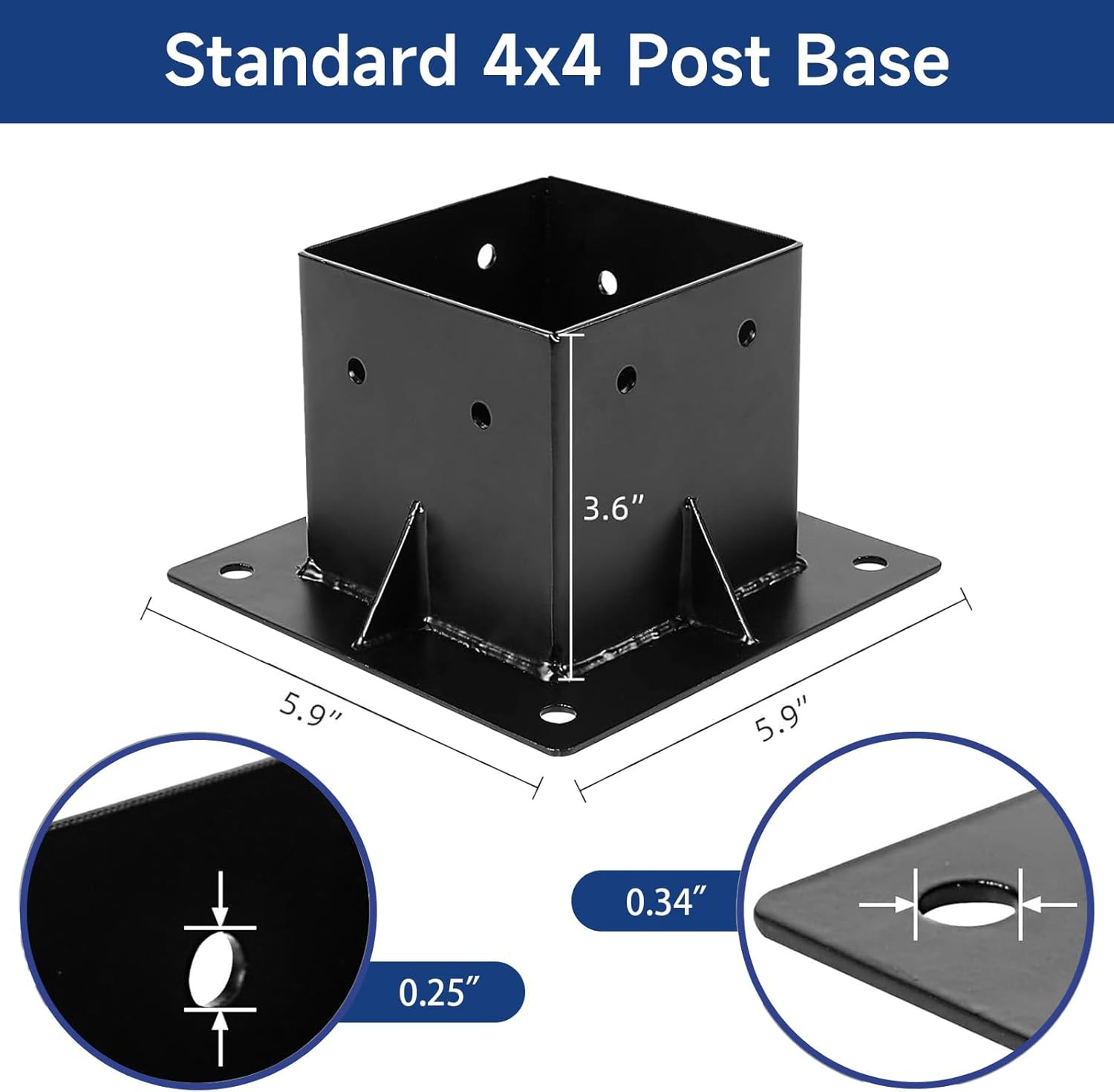 Base Gazebo Kit, Pergola Bracket Kit 2 Pack, 4X4 Brackets for Pergola Corner (Ac gallery