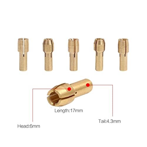 10 Pcs Brass Collet Set Compatible with Dremel 480, 481, 482, 483 3.2mm (1/8 inc gallery