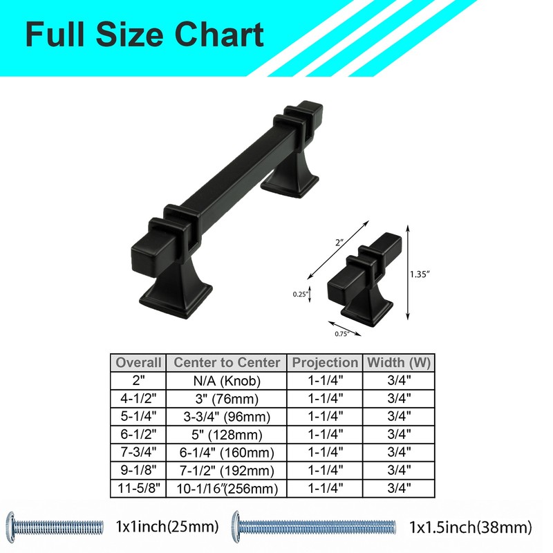 Matte Black Traditional Cabinet Handles Pull Kitchen Hardware Stainless Steel gallery