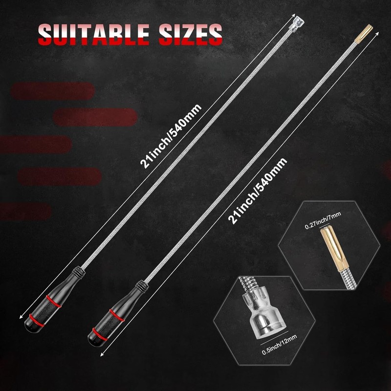 2Pcs Flexible Magnetic Pickup Tool, Bendable Magnet Pickup Tool Sweeper Mechanic gallery