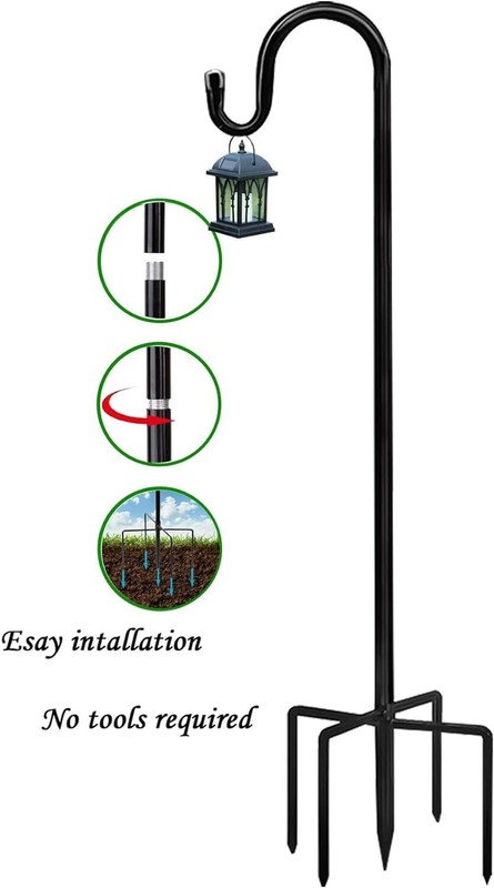 2 Pack Shepherds Hook 48 Inch Tall Bird Feeder Pole Shepards Hooks for Outdoor gallery