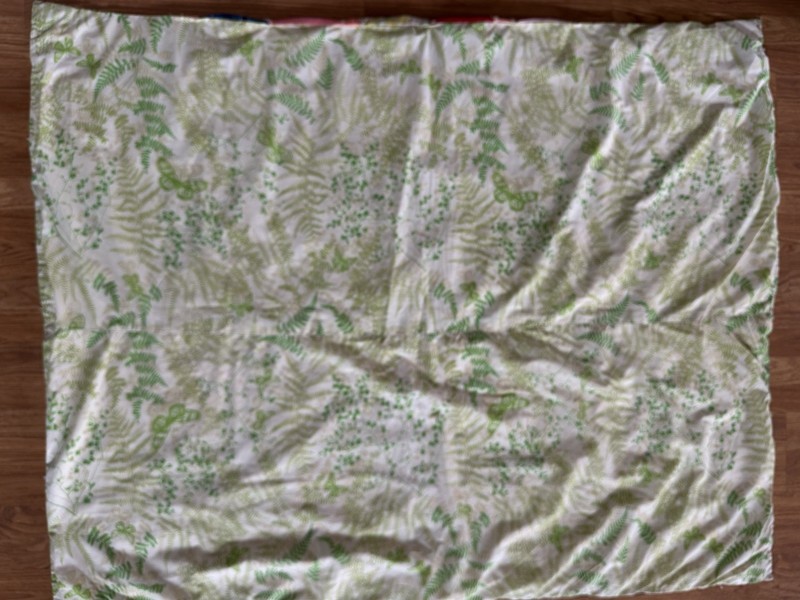 Crib Quilted Patchwork Quilt Multicolor Cotton/Polyester 48x60 Vintage gallery