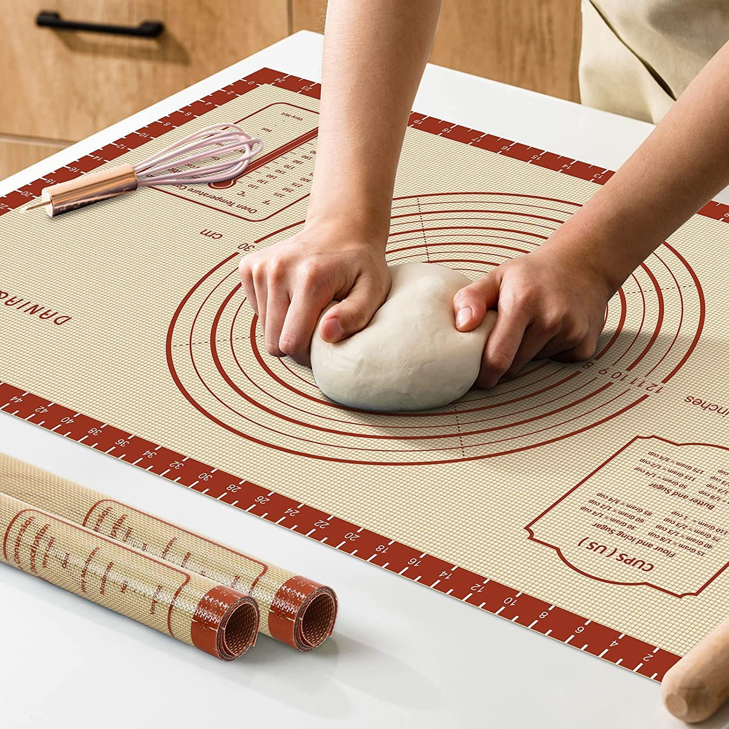 26X16 Inch Extra Thick Silicone Baking Mat with Measurements, Non-Slip and Reusa gallery