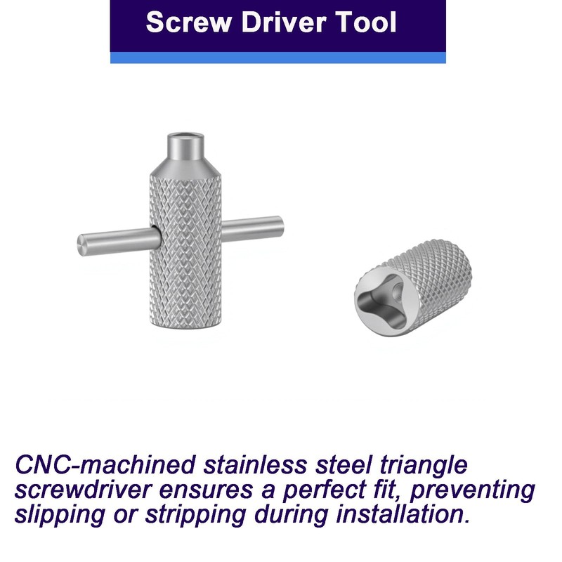 Triangle Screw & Driver Kit Compatible with 4 in x 0.7 in, as shown gallery