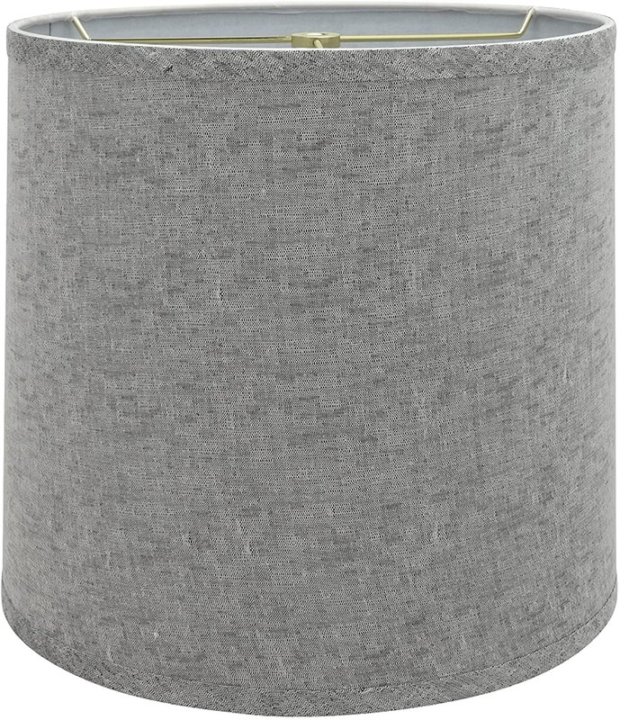 32502A Transitional Drum Cylinder Shaped Spider Construction Lamp Shade in Gr... gallery