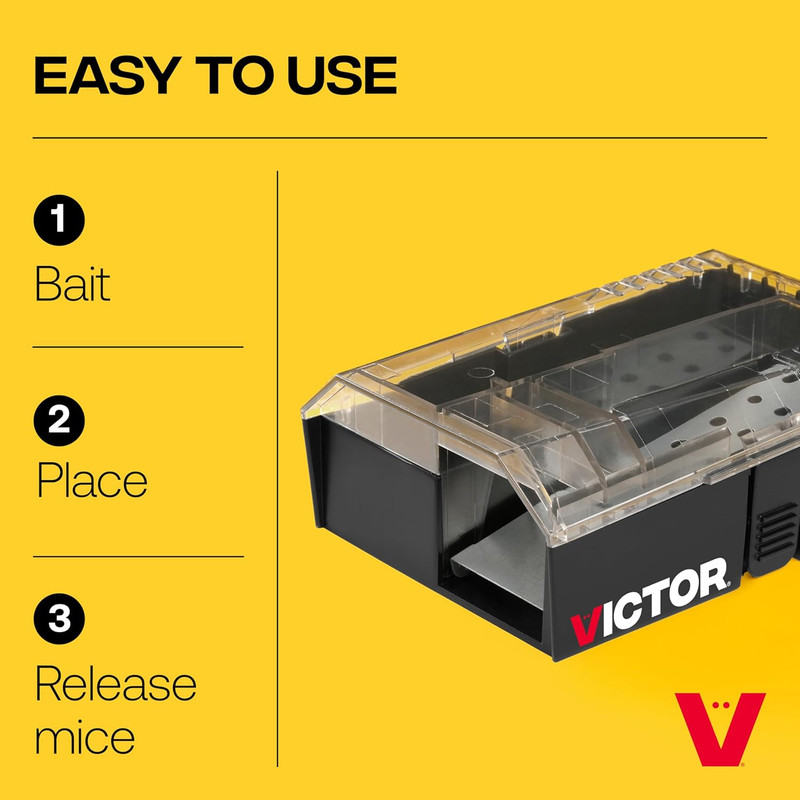 Multi-Catch Humane Mouse Trap - M335 - Humanely Catches Mice, up to 4 per Settin gallery