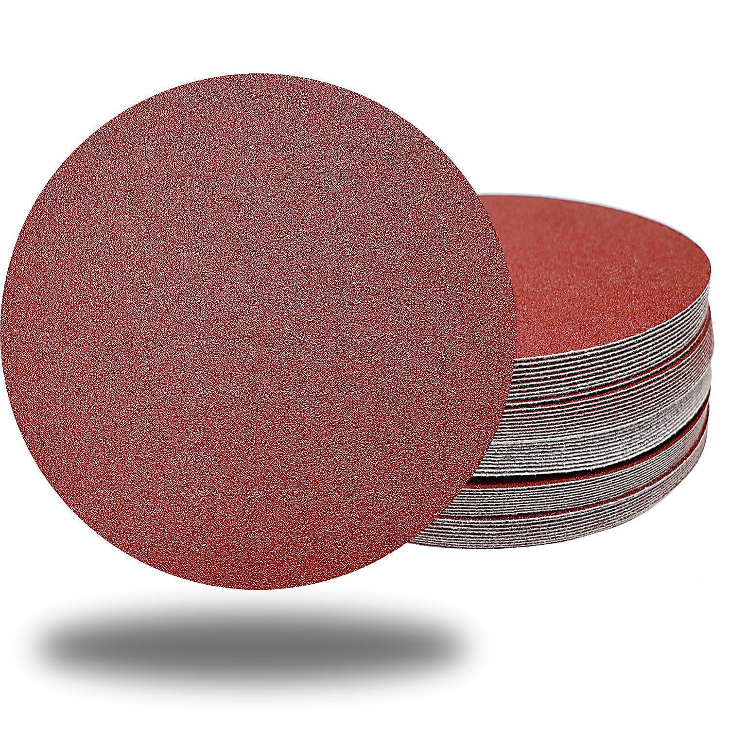 50 Pack 7 Inch 40 Grit Hook-and-Loop Sanding Discs Sandpaper -7" Aluminum Oxide gallery