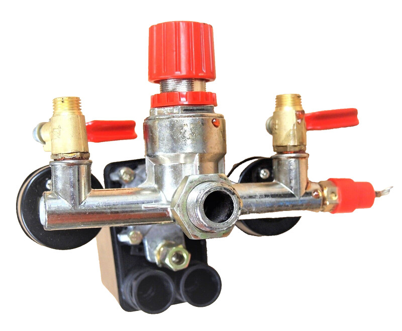 Air Compressor Pressure Switch Manifold Regulator Gauges Valves A832045 gallery