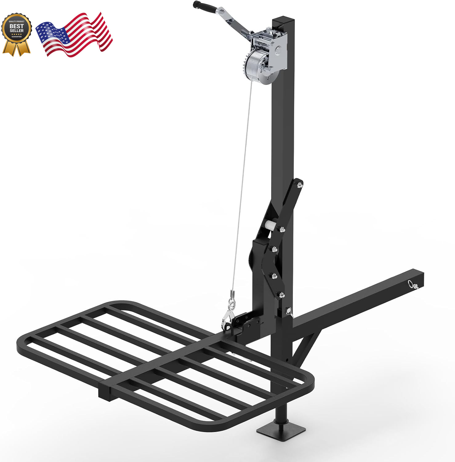 Truck Hitch Game Carrier Lifting System Hitch Mounted Hoist Platform - 360 Degre gallery